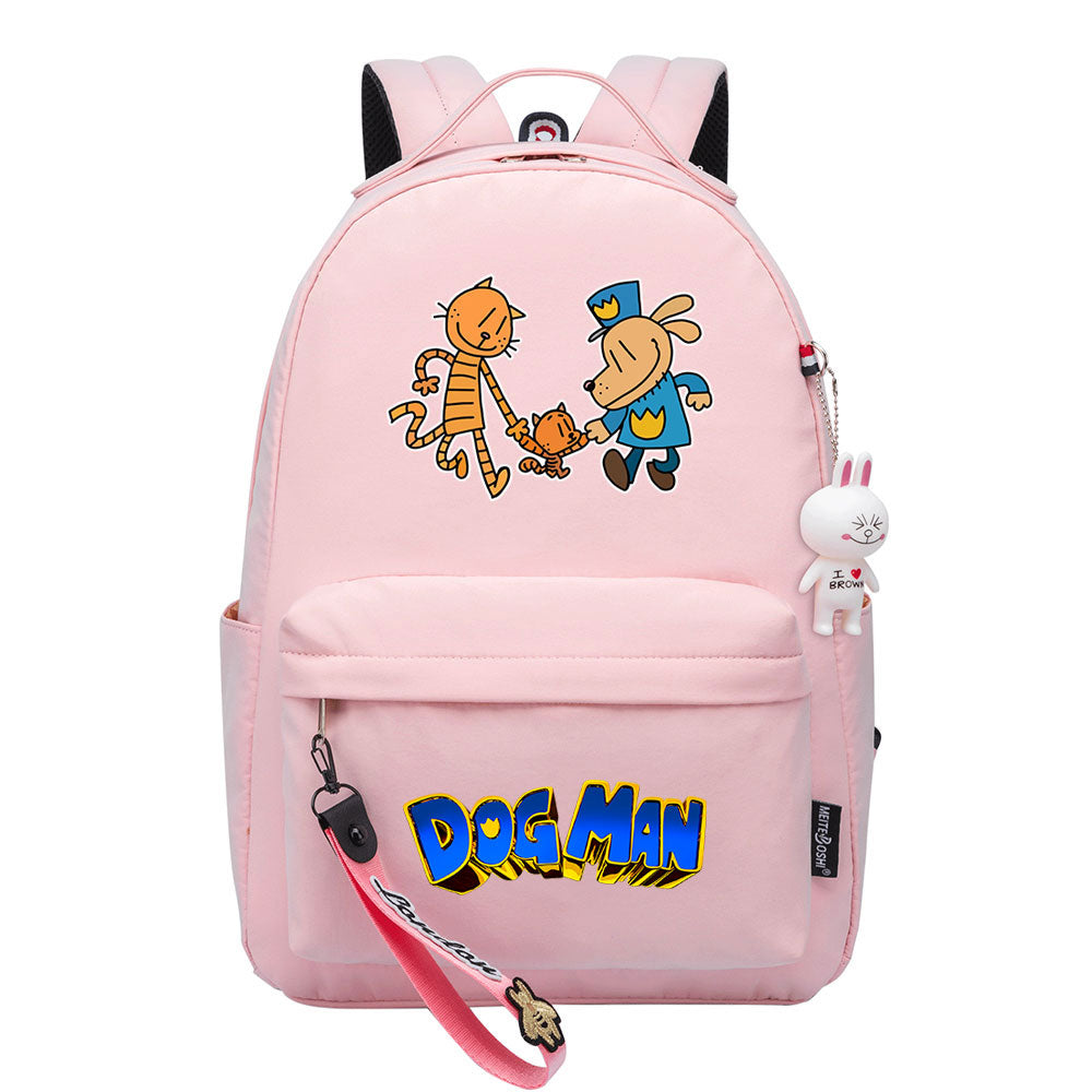 Dog Man Backpack Shoolbag Notebook Bag Gifts for Kids Students