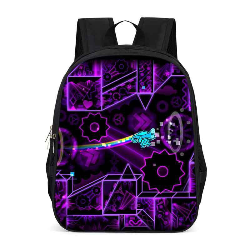 Geometry Dash Backpack School Sports Bag for Kids Boy Girl Kindergarten