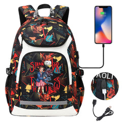 Strangers Things El USB Charging Backpack School NoteBook Laptop Travel Bags