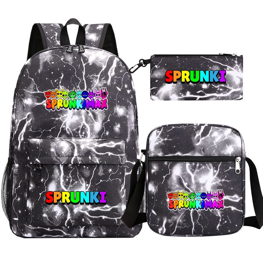 Sprunki SchoolBag Backpack Shoulder Bag Book Pencil Bags  3pcs Set