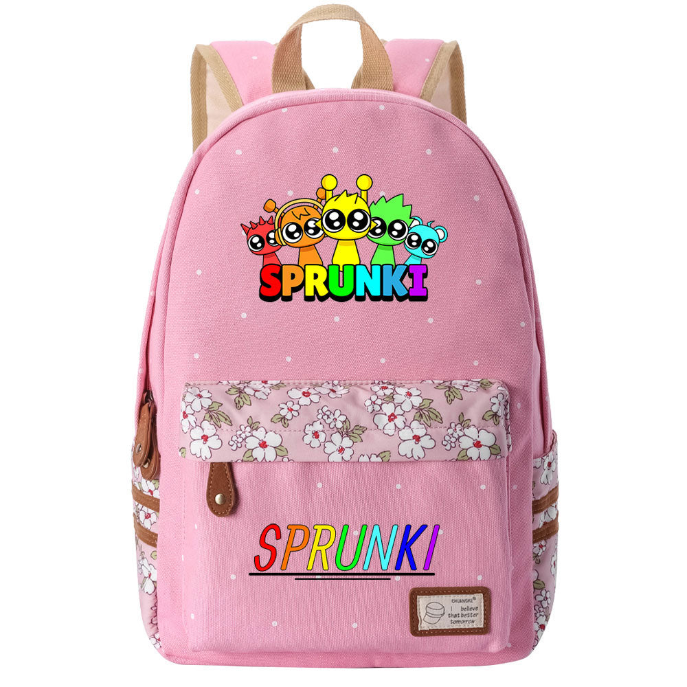 Sprunki Fashion Canvas Travel Backpack School Bag