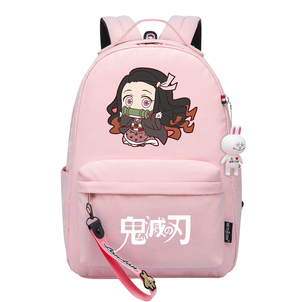 Demon Slayer Kimetsu No Yaiba Kamado Nezuko Cosplay Backpack School Bag Water Proof