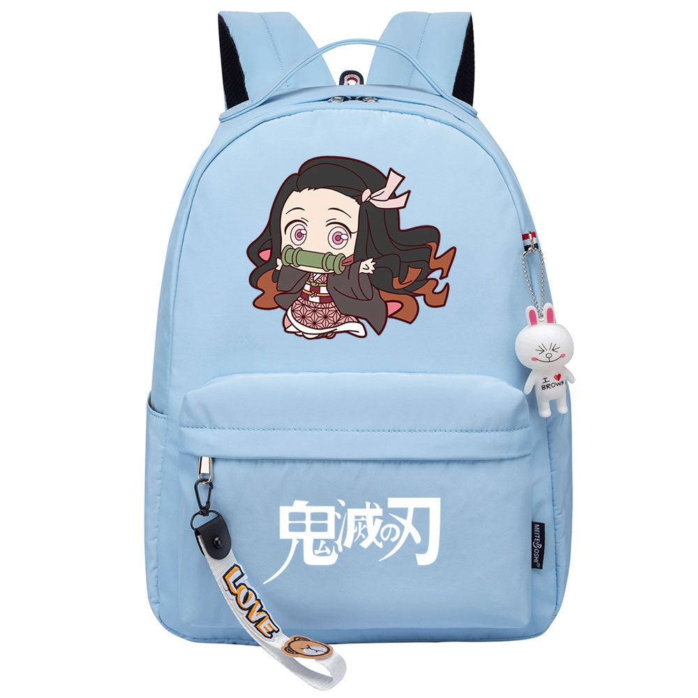 Demon Slayer Kimetsu No Yaiba Kamado Nezuko Cosplay Backpack School Bag Water Proof