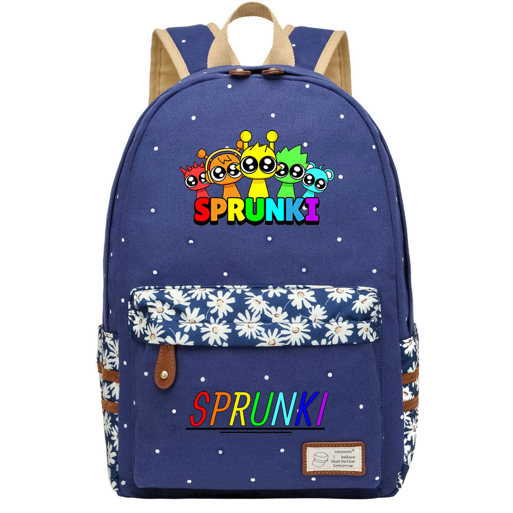 Sprunki Fashion Canvas Travel Backpack School Bag