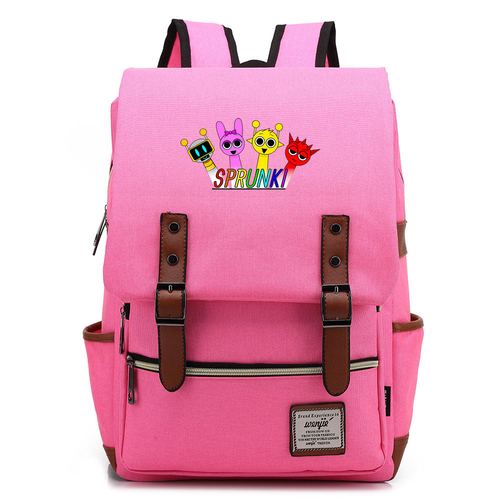 Sprunki Cosplay Canvas Travel Backpack School Bag