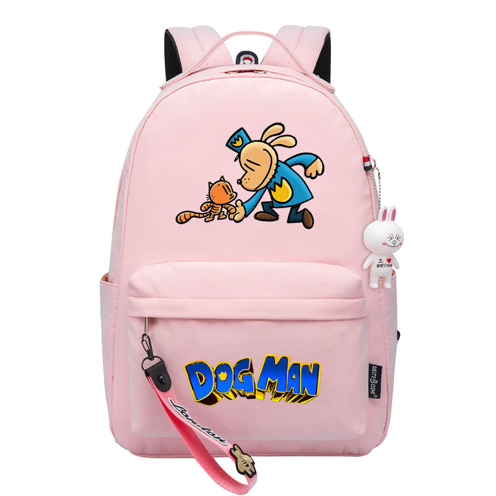 Dog Man Backpack Shoolbag Notebook Bag Gifts for Kids Students