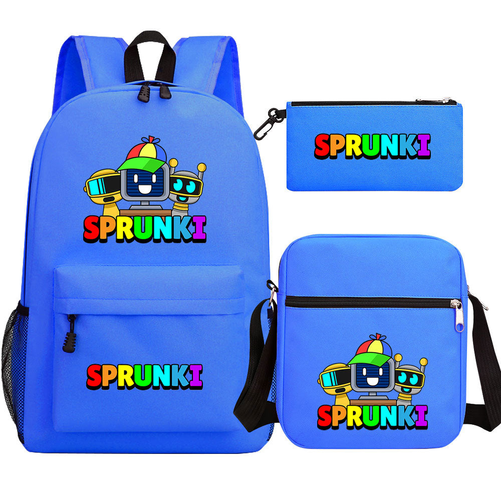 Sprunki SchoolBag Backpack Shoulder Bag Book Pencil Bags  3pcs Set