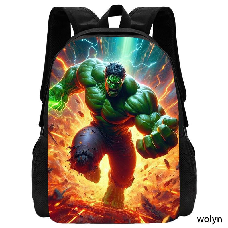 Word War Hulk Backpack School Sports Bag for Kids Boy Girl Kindergarten