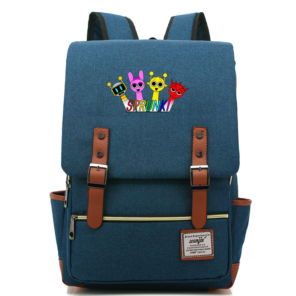 Sprunki Cosplay Canvas Travel Backpack School Bag