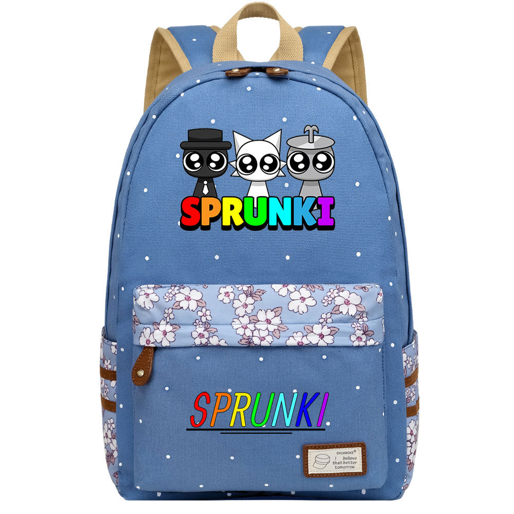 Sprunki Fashion Canvas Travel Backpack School Bag