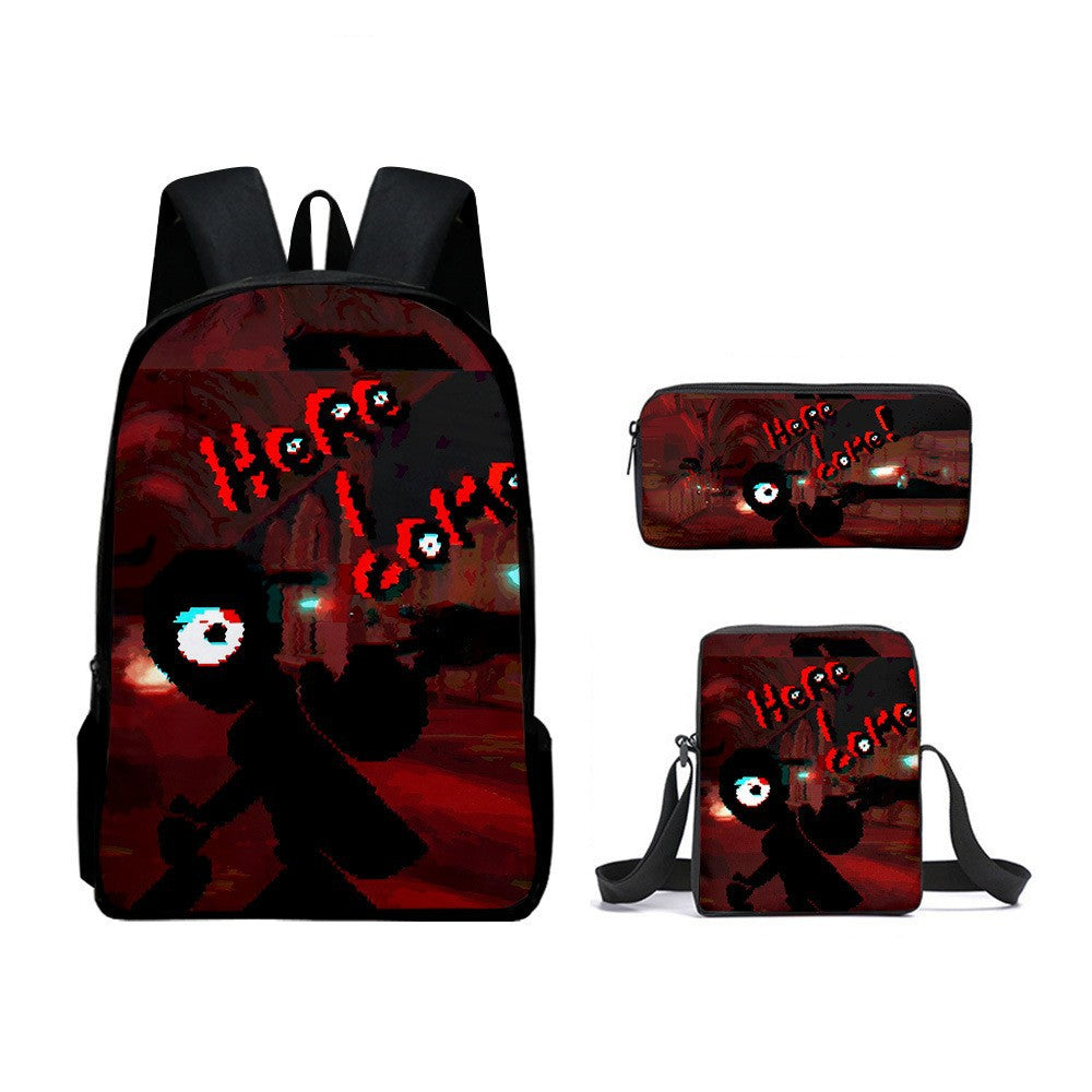 Roblox Doors Schoolbag Backpack Lunch Bag Pencil Case 3pcs Set Gift for Kids Students
