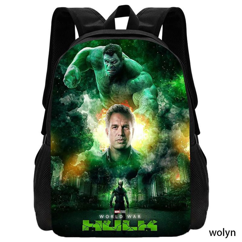 Word War Hulk Backpack School Sports Bag for Kids Boy Girl Kindergarten