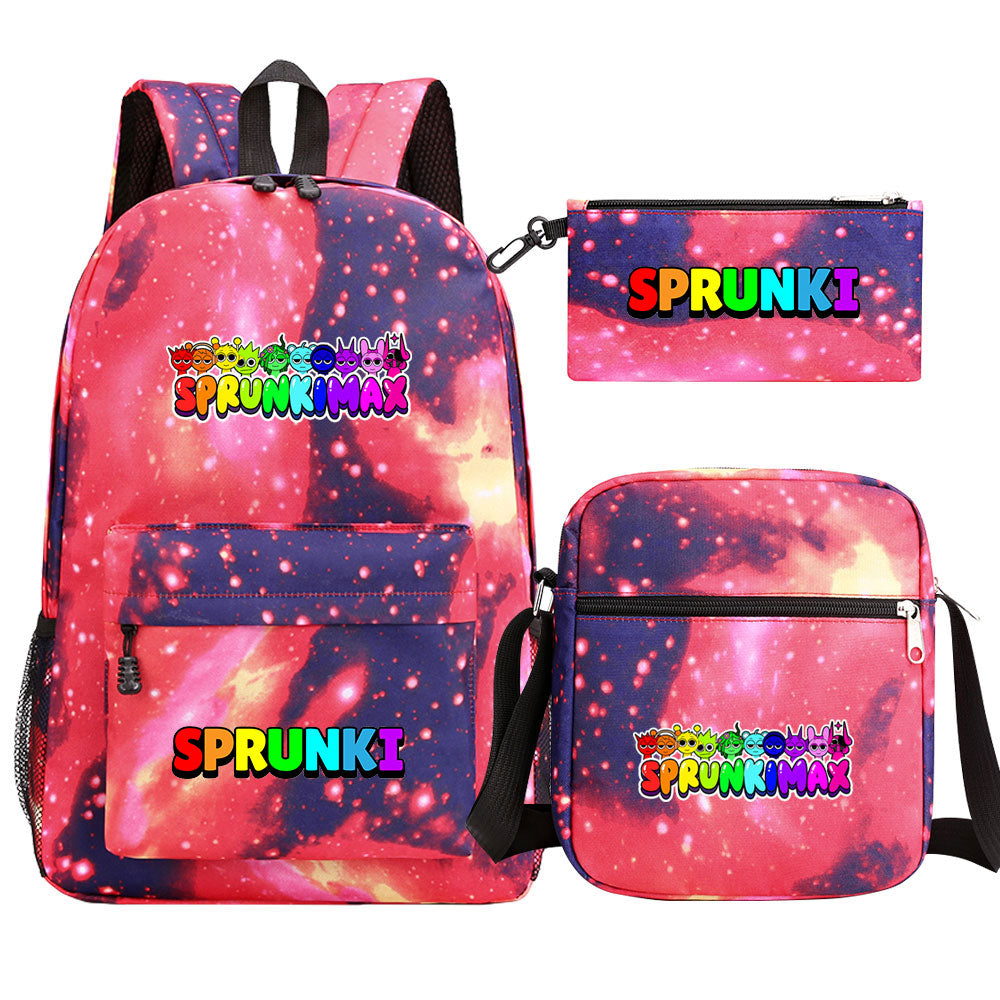 Sprunki SchoolBag Backpack Shoulder Bag Book Pencil Bags  3pcs Set
