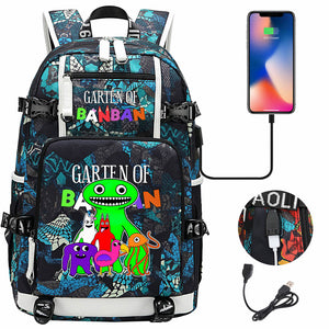 Garten of Banban USB Charging Backpack School NoteBook Laptop Travel Bags