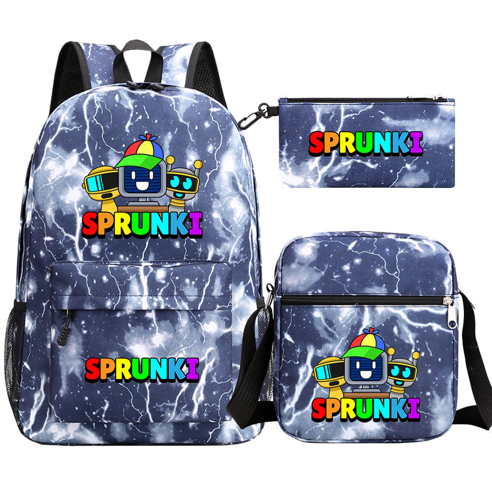 Sprunki SchoolBag Backpack Shoulder Bag Book Pencil Bags  3pcs Set