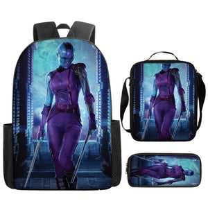 Guardians of the Galaxy Schoolbag Backpack Lunch Bag Pencil Case 3pcs Set Gift for Kids Students