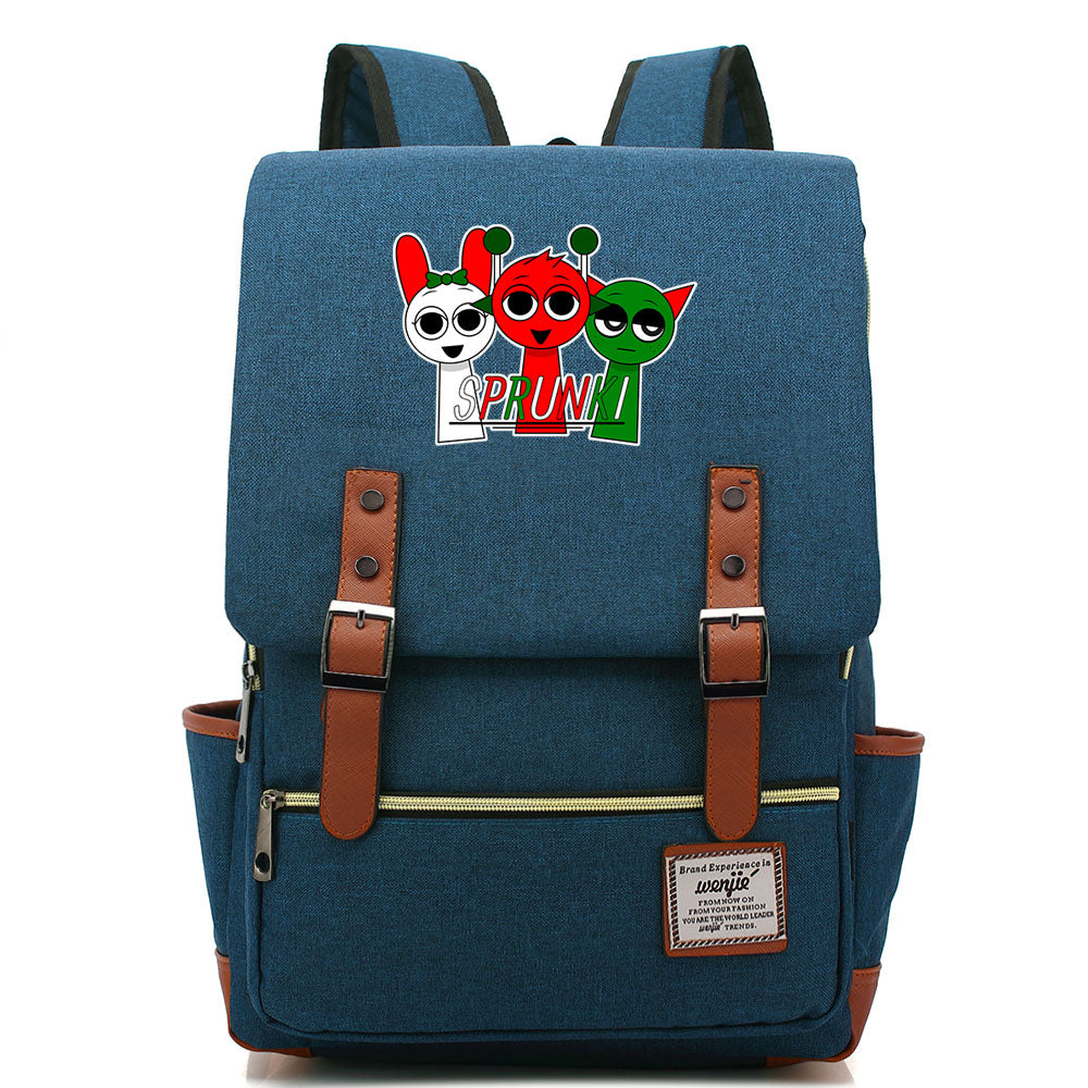 Sprunki Cosplay Canvas Travel Backpack School Bag