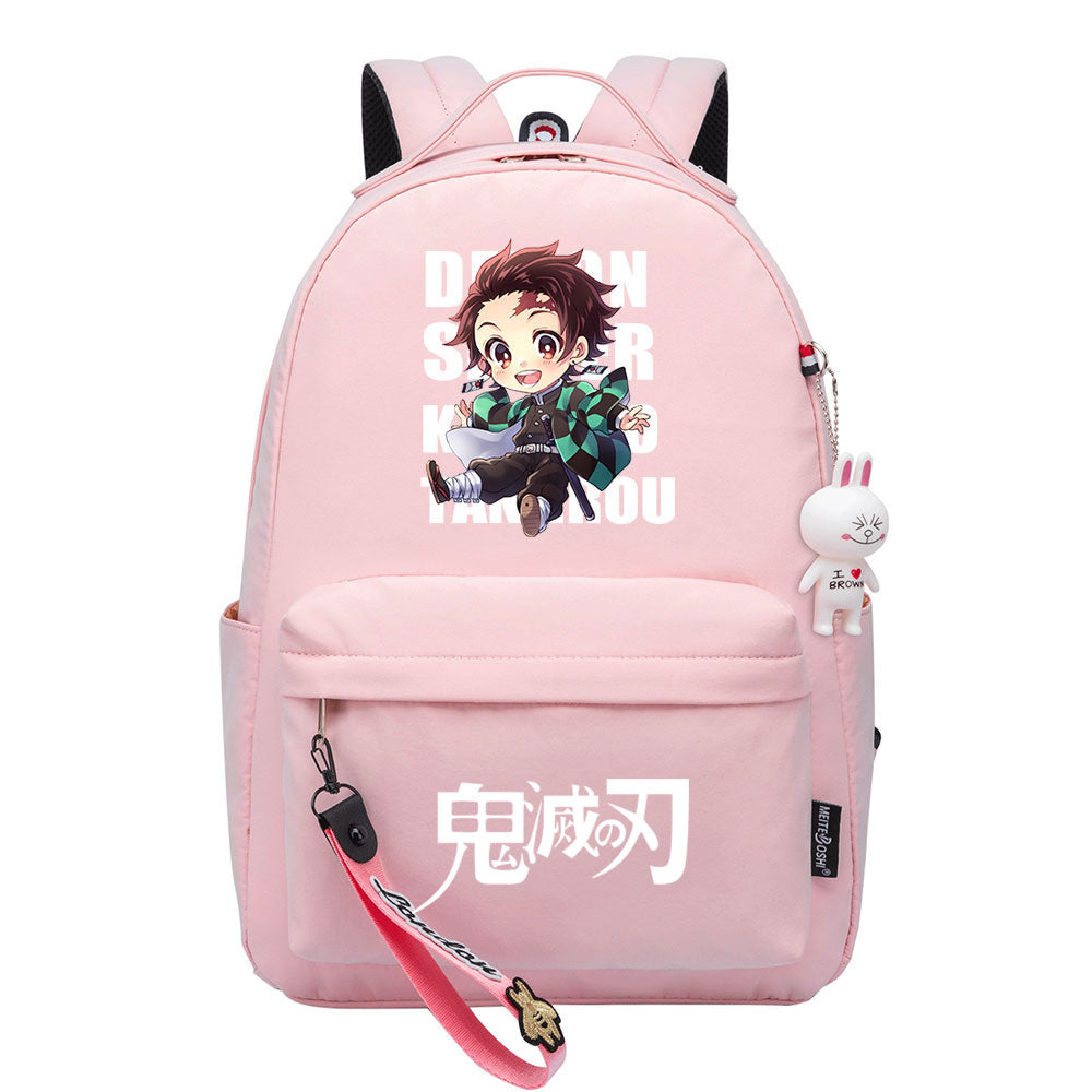 Demon Slayer Kimetsu No Yaiba Kamado Tanjiro Cosplay Backpack School Bag Water Proof