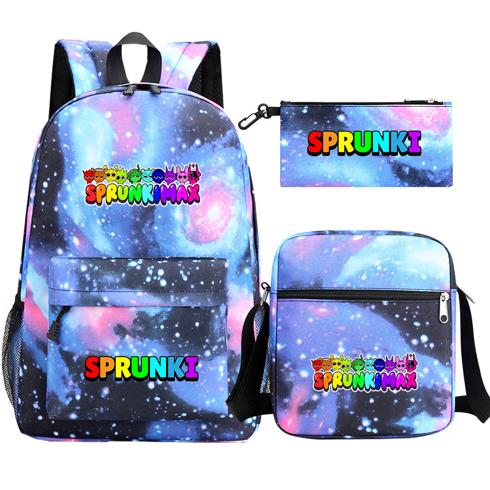 Sprunki SchoolBag Backpack Shoulder Bag Book Pencil Bags  3pcs Set
