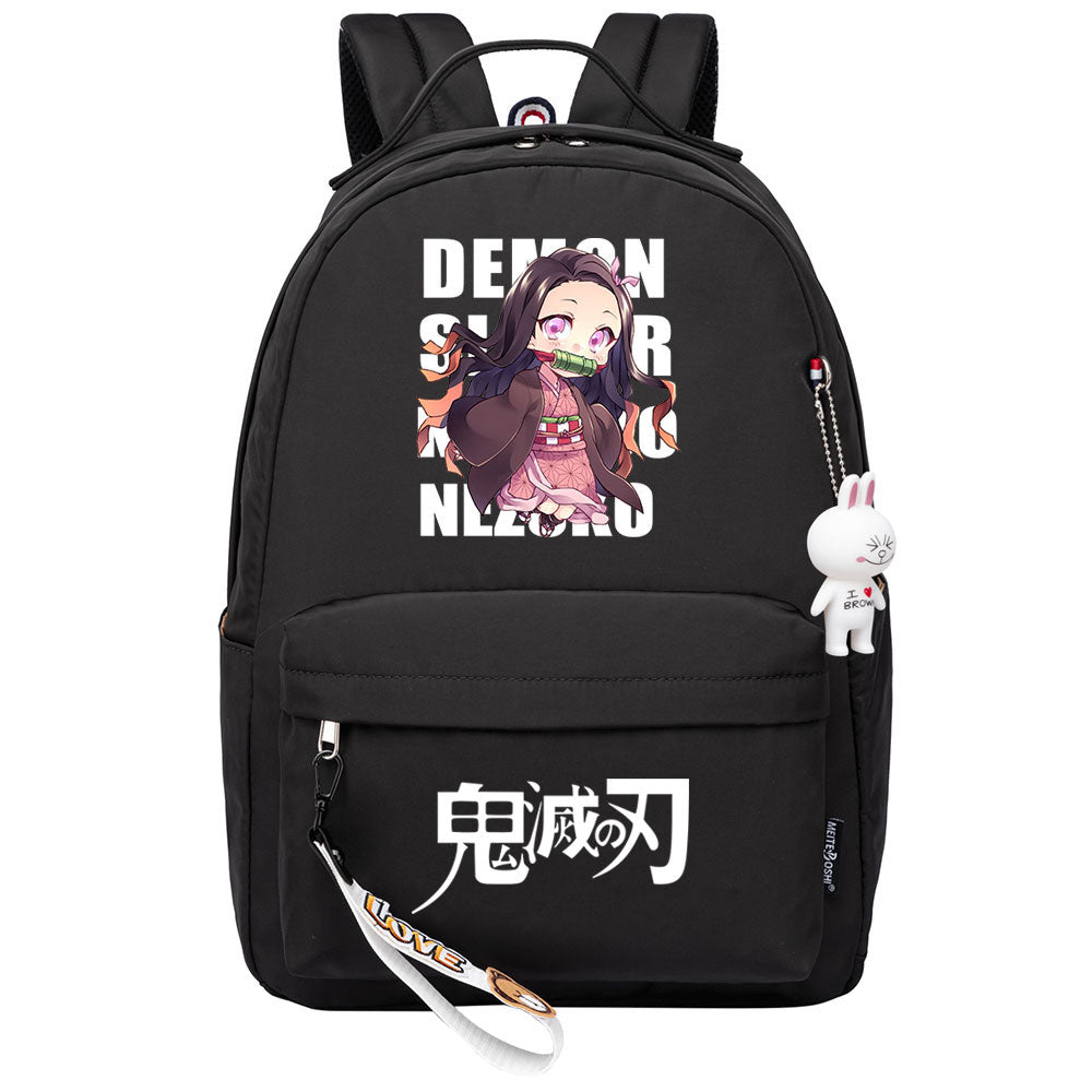 Demon Slayer Kimetsu No Yaiba Kamado Nezuko Cosplay Backpack School Bag Water Proof