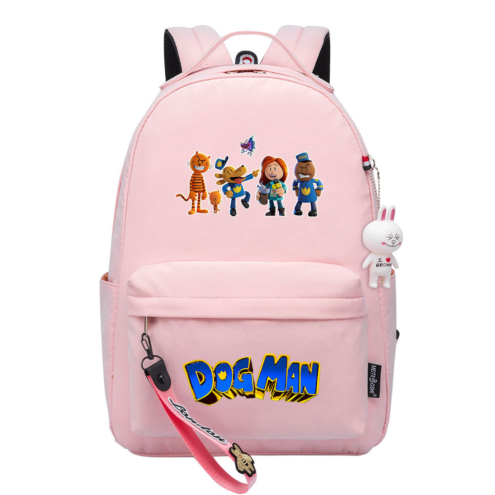 Dog Man Backpack Shoolbag Notebook Bag Gifts for Kids Students
