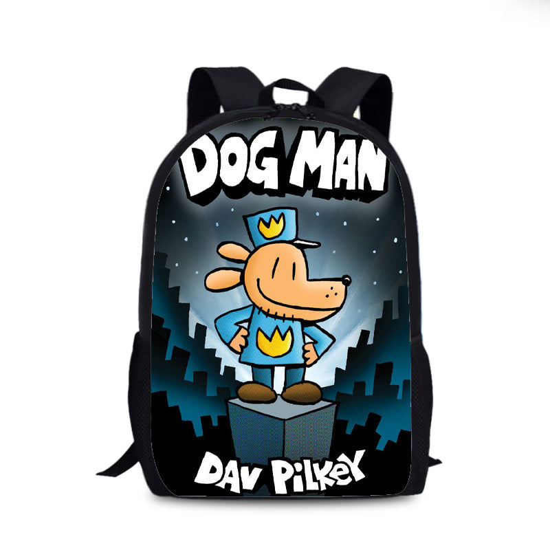 Dog Man Backpack School Sports Bag