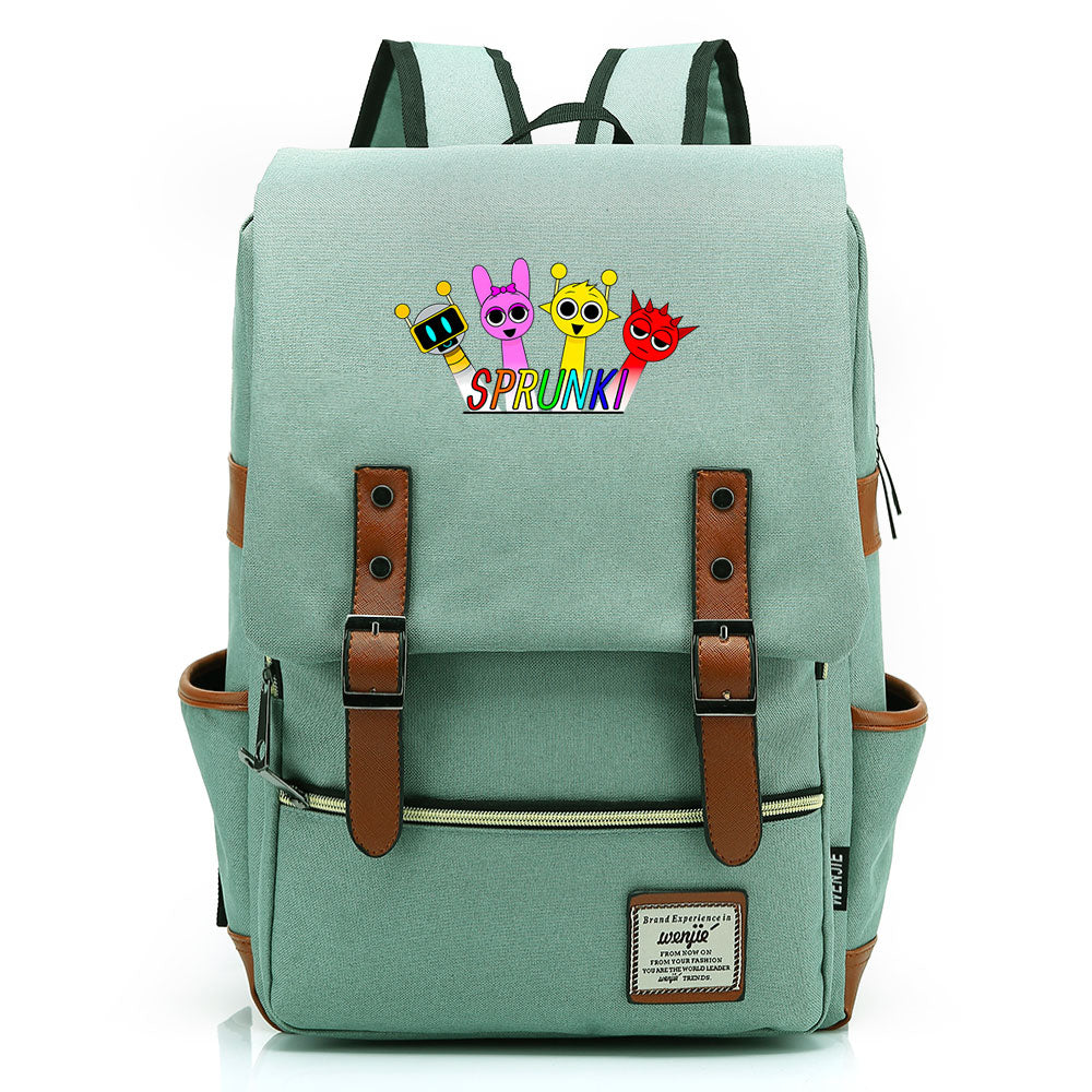 Sprunki Cosplay Canvas Travel Backpack School Bag