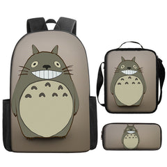 My Neighbor Totoro Schoolbag Backpack Lunch Bag Pencil Case 3pcs Set Gift for Kids Students