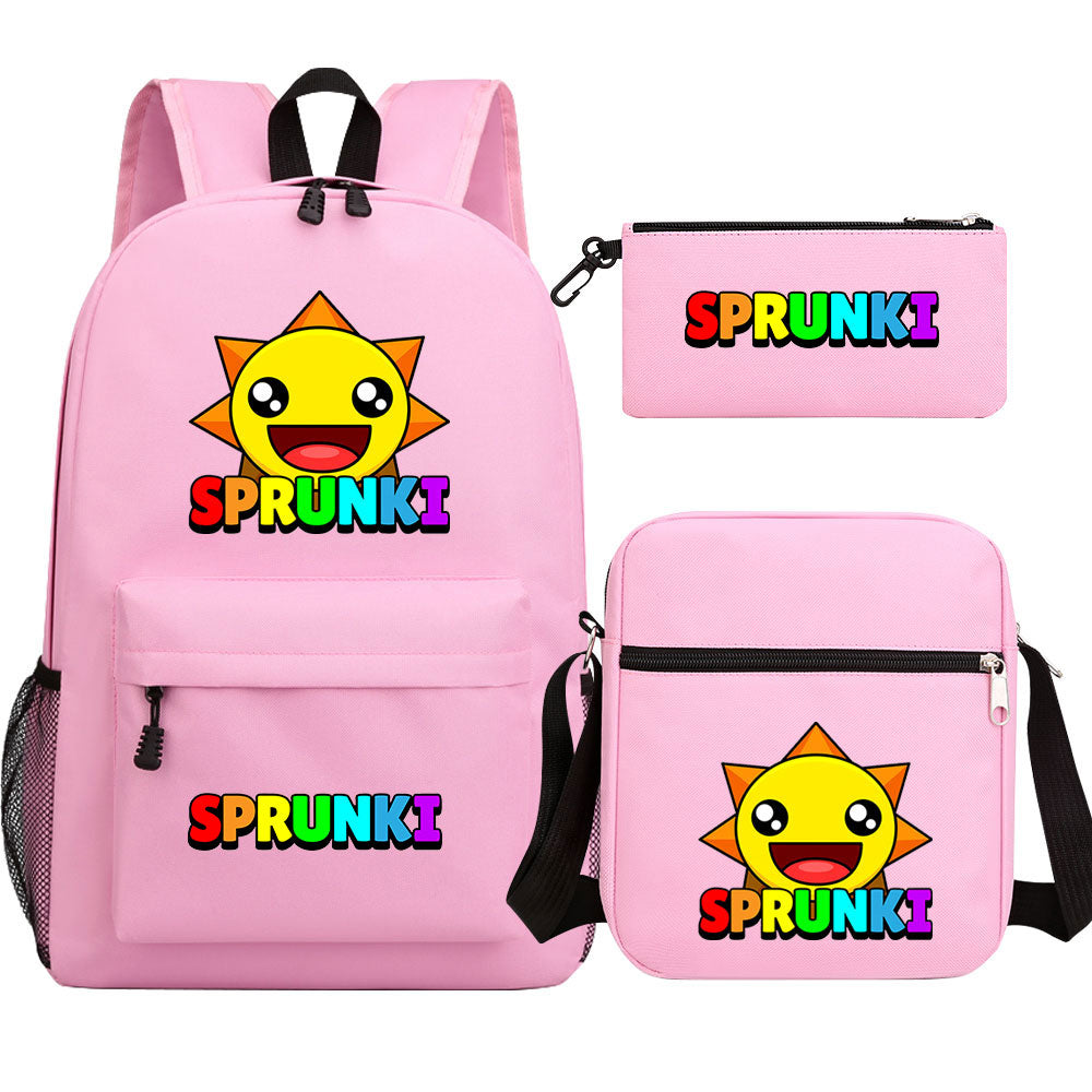 Sprunki SchoolBag Backpack Shoulder Bag Book Pencil Bags  3pcs Set