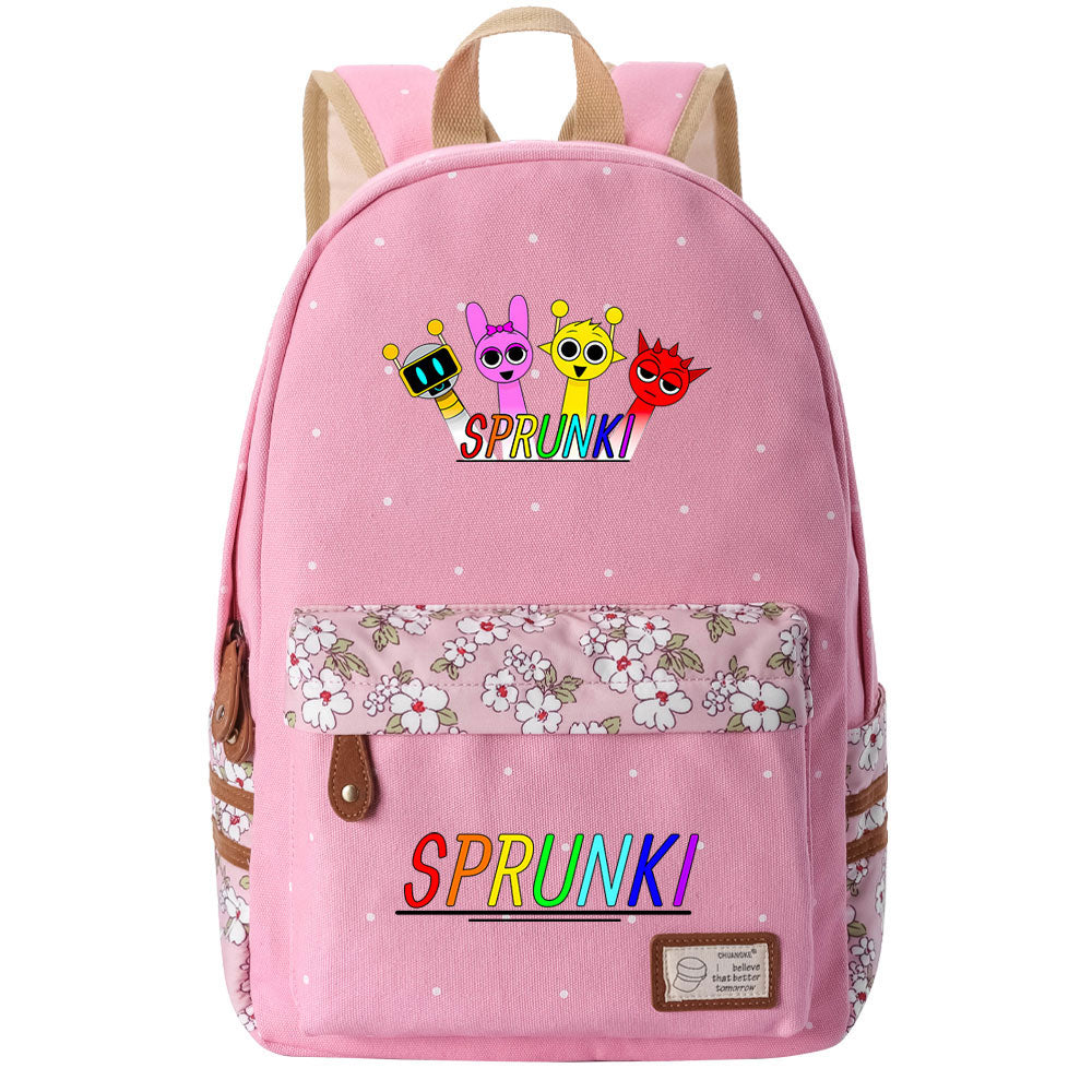 Sprunki Fashion Canvas Travel Backpack School Bag