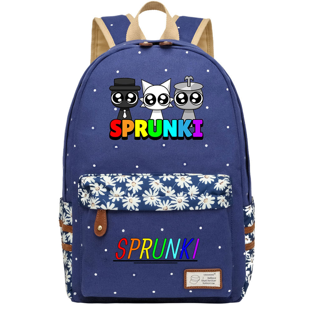 Sprunki Fashion Canvas Travel Backpack School Bag