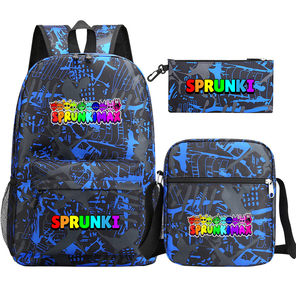 Sprunki SchoolBag Backpack Shoulder Bag Book Pencil Bags  3pcs Set
