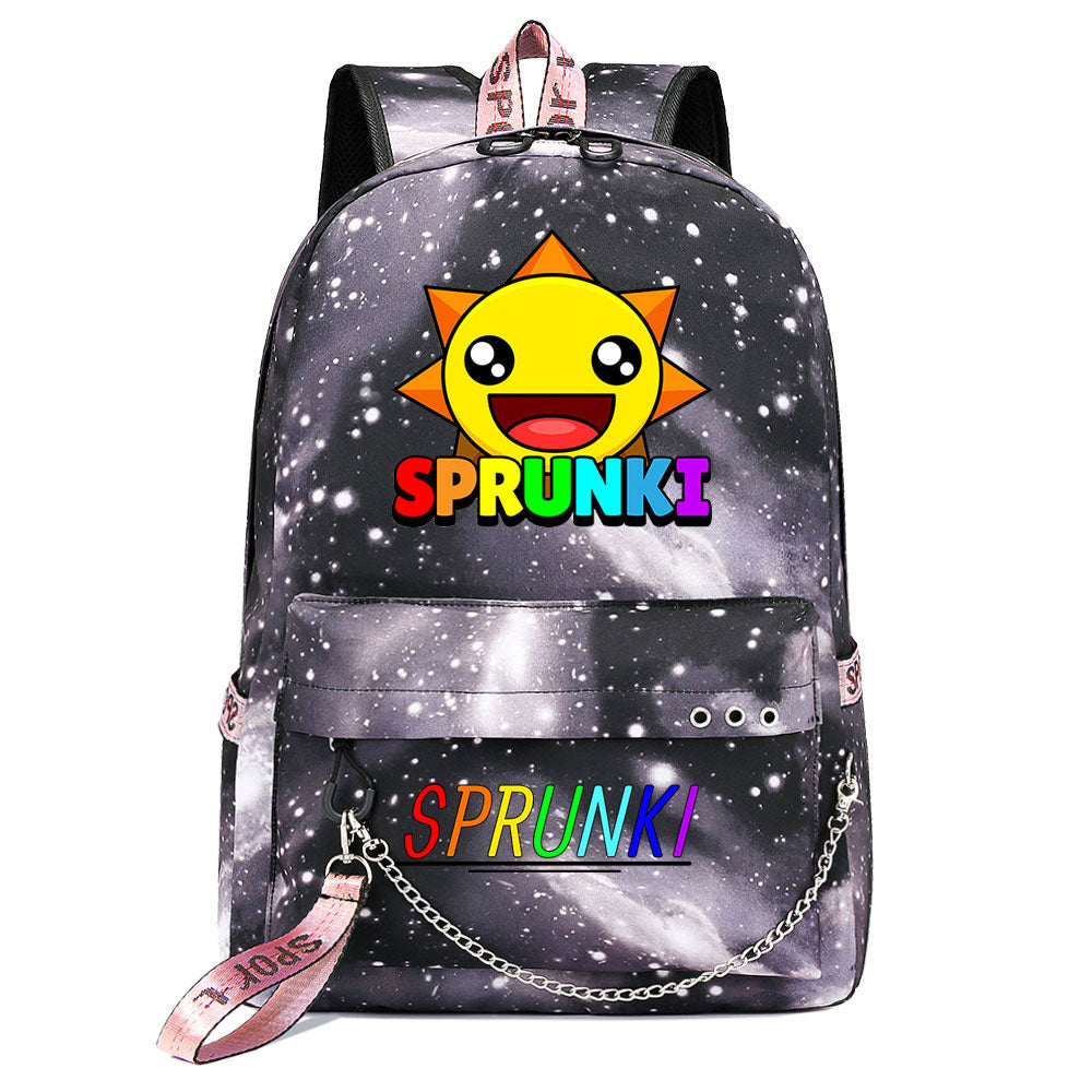 Sprunki USB Charging Backpack Shoolbag Notebook Bag Gifts for Kids Students