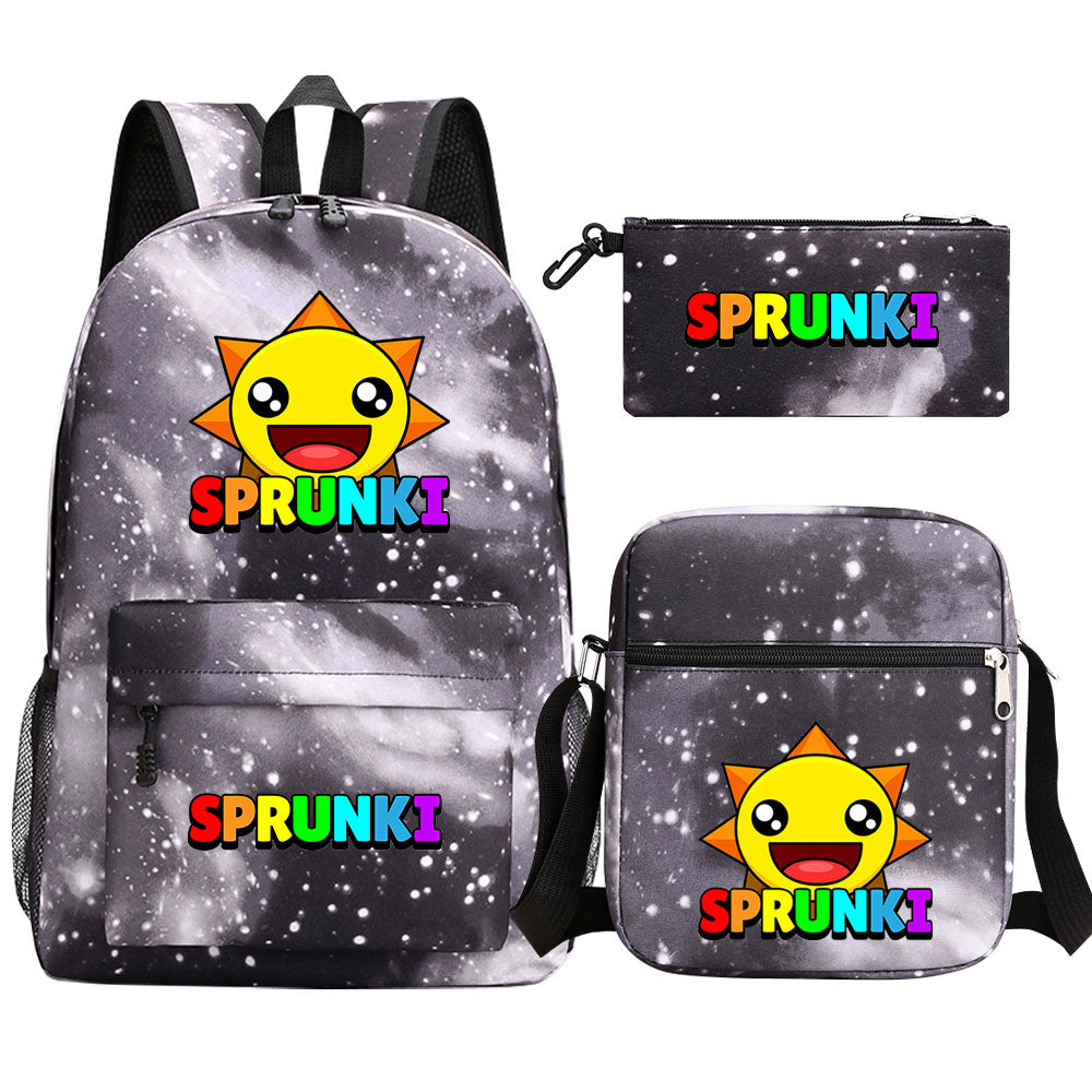 Sprunki SchoolBag Backpack Shoulder Bag Book Pencil Bags  3pcs Set