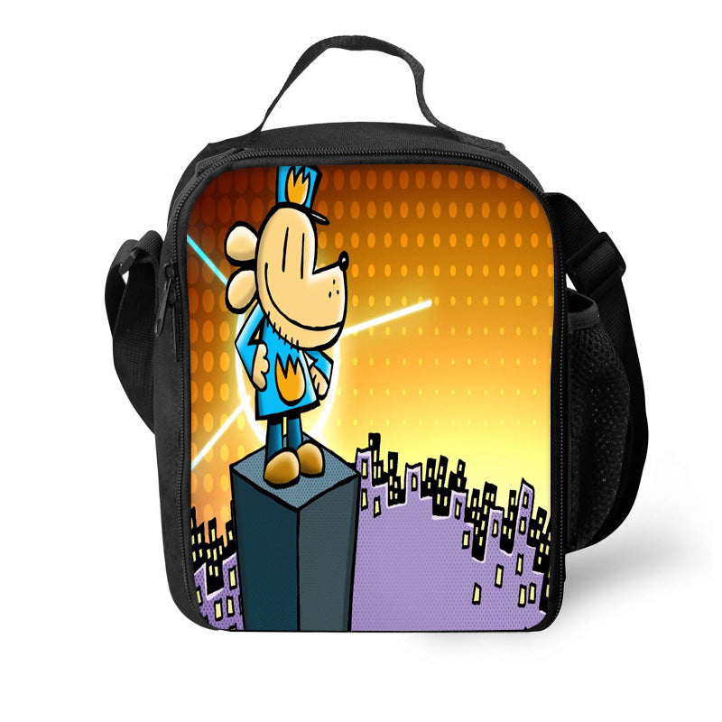 Dog Man Lunch Bag for Boy Kids Thermos Cooler Adults Tote Food Lunch Box