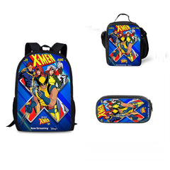 X-Men 97 Season 1 Schoolbag Backpack Lunch Bag Pencil Case 3pcs Set Gift for Kids Students