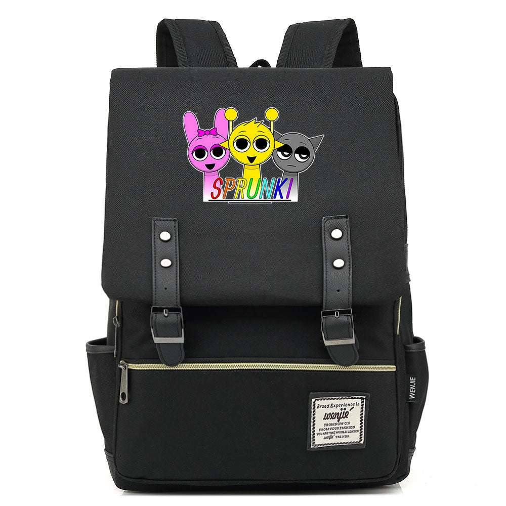 Sprunki Cosplay Canvas Travel Backpack School Bag