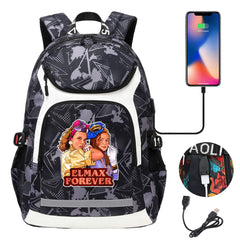 Strangers Things Max Mayfield USB Charging Backpack School NoteBook Laptop Travel Bags