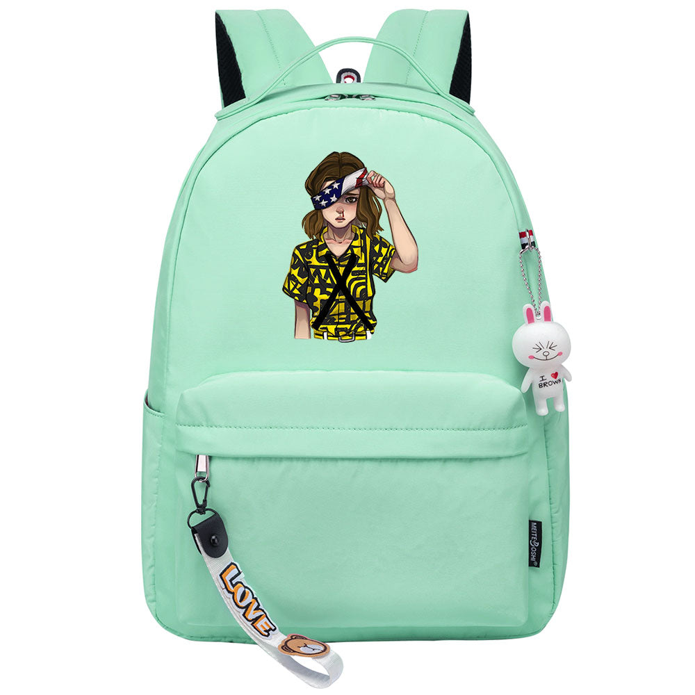 Strangers Things El Cosplay Backpack School Bag Water Proof