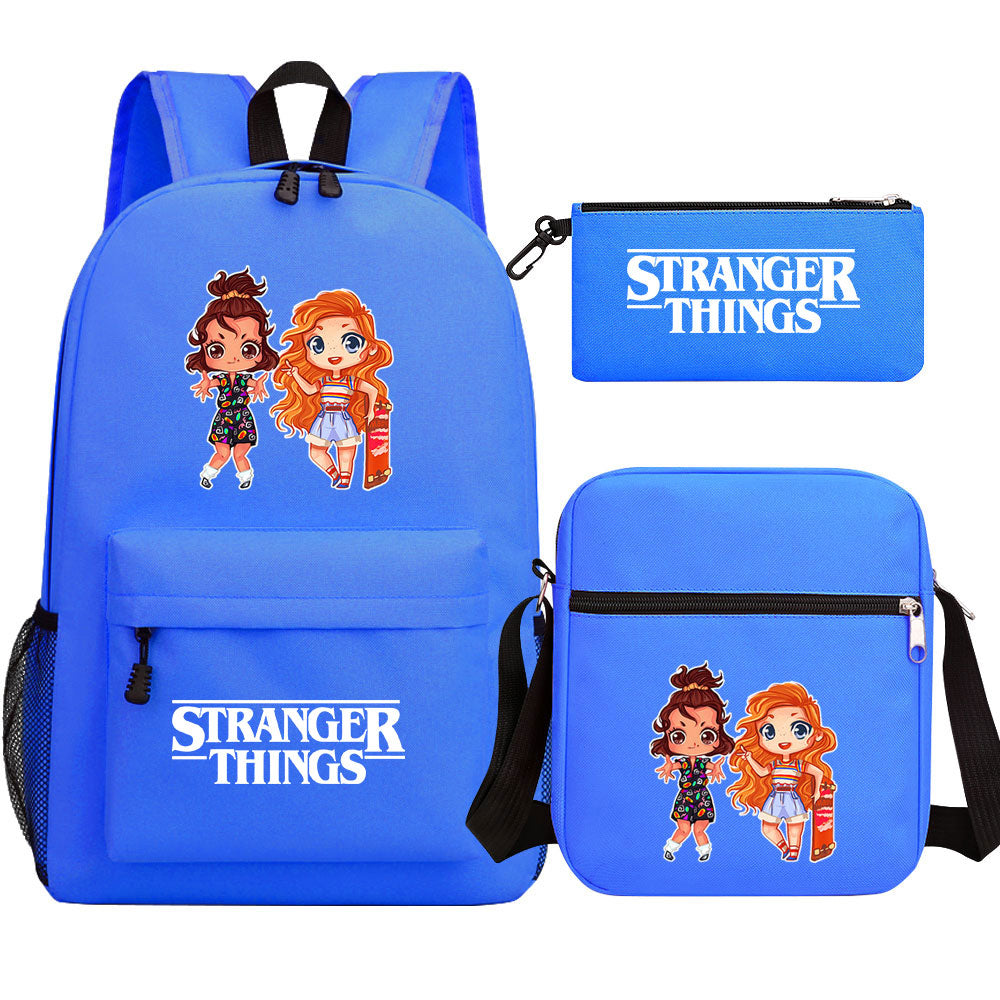 Strangers Things Max Mayfield SchoolBag Backpack Shoulder Bag Book Pencil Bags 3pcs Set