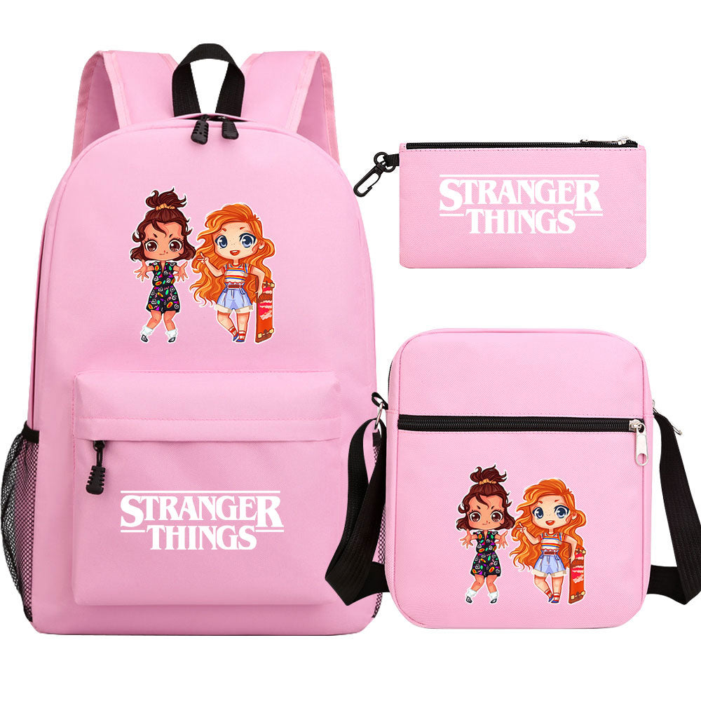 Strangers Things Max Mayfield SchoolBag Backpack Shoulder Bag Book Pencil Bags 3pcs Set