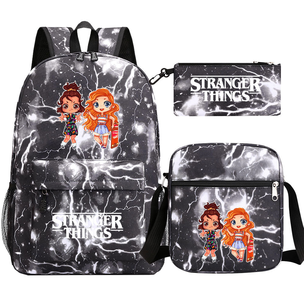 Strangers Things Max Mayfield SchoolBag Backpack Shoulder Bag Book Pencil Bags 3pcs Set