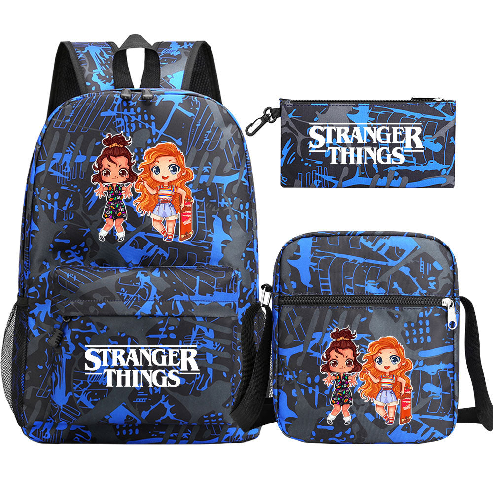Strangers Things Max Mayfield SchoolBag Backpack Shoulder Bag Book Pencil Bags 3pcs Set