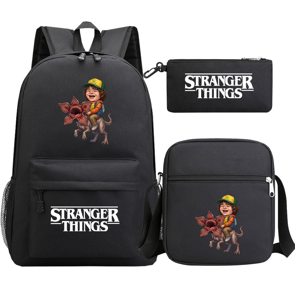 Strangers Things Dustin Henderson SchoolBag Backpack Shoulder Bag Book Pencil Bags 3pcs Set