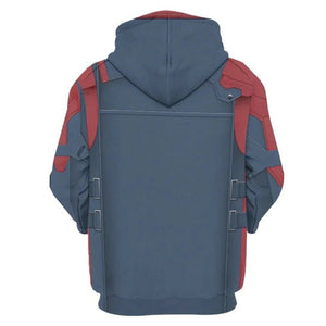 Guardians of the Galaxy 3 Star Lord Peter Quill Cosplay Hoodie Sweatshirt Sweater Unisex Zipper Jacket Coat