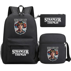 Strangers Things Will Byers SchoolBag Backpack Shoulder Bag Book Pencil Bags 3pcs Set