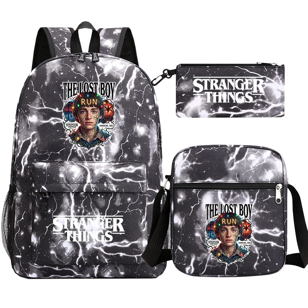 Strangers Things Will Byers SchoolBag Backpack Shoulder Bag Book Pencil Bags 3pcs Set