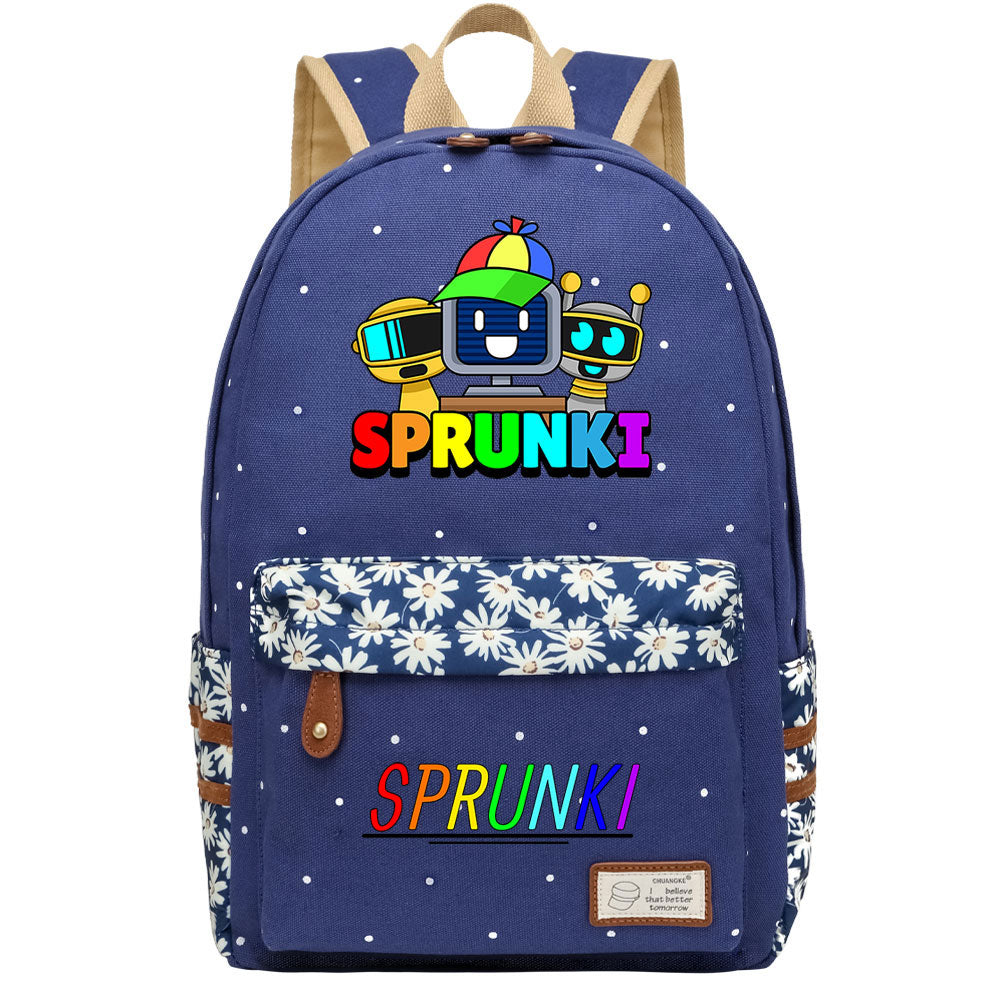 Sprunki Fashion Canvas Travel Backpack School Bag