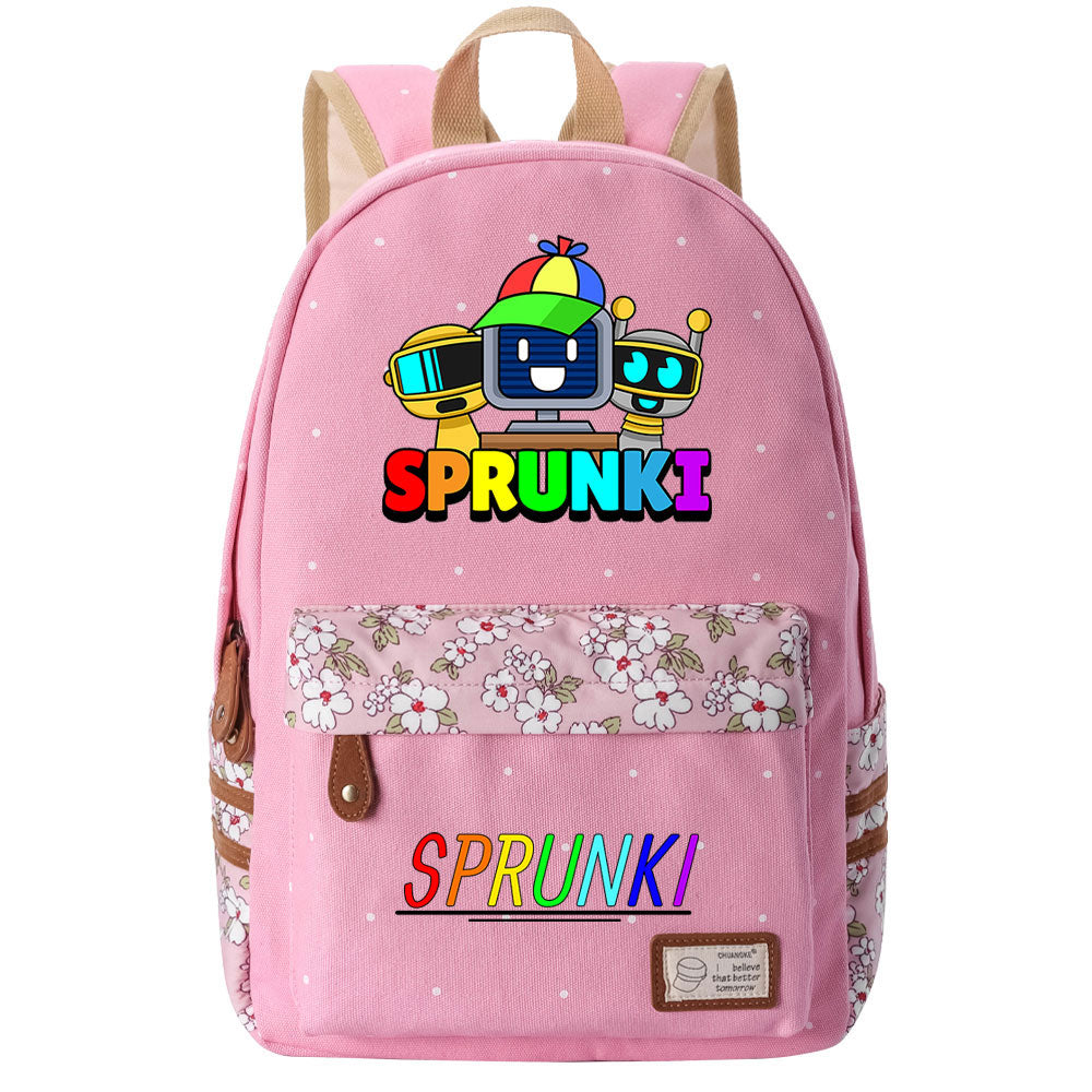 Sprunki Fashion Canvas Travel Backpack School Bag