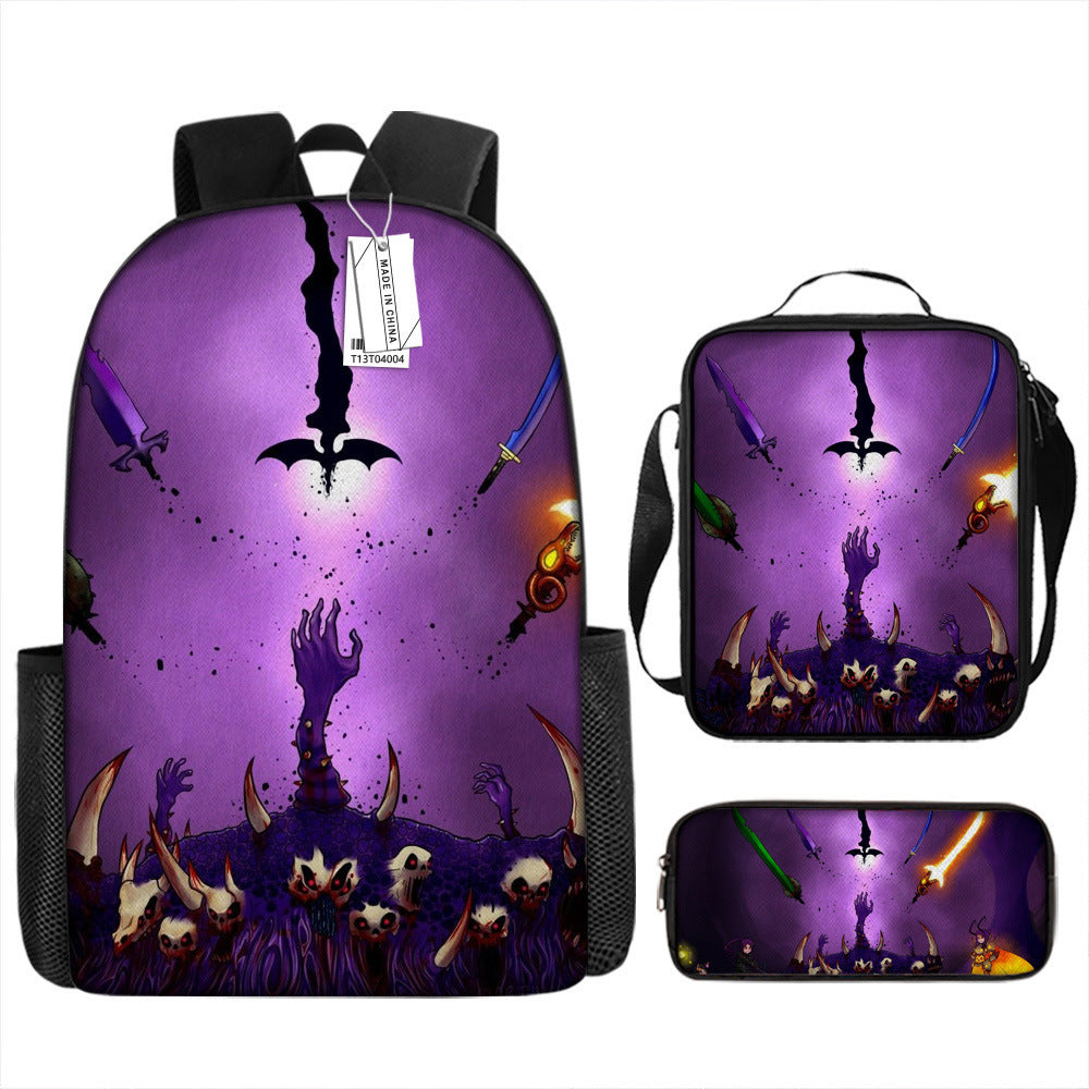 Terraria Schoolbag Backpack Lunch Bag Pencil Case 3pcs Set Gift for Kids Students